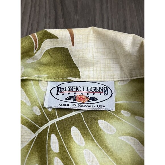 Pacific Legend Hawaiian Shirt Floral Made in USA Hawaii Palm Tree Camp Party M - Picture 6 of 8